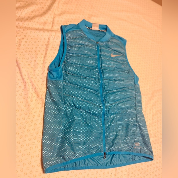 Teal blue Nike aeroloft 800 Running run vest, women’s medium - Picture 3 of 9